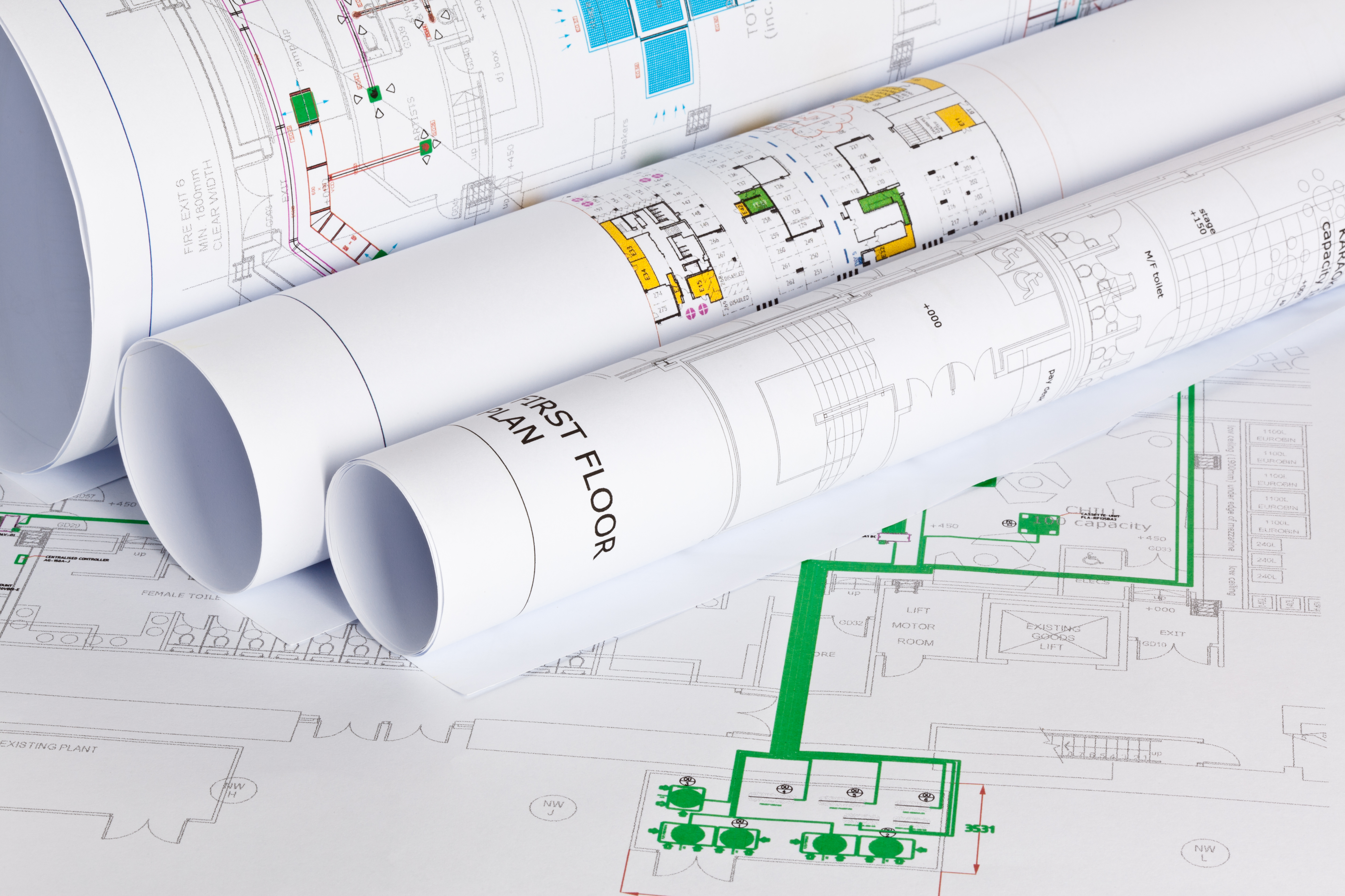 A variety of different architectural plans